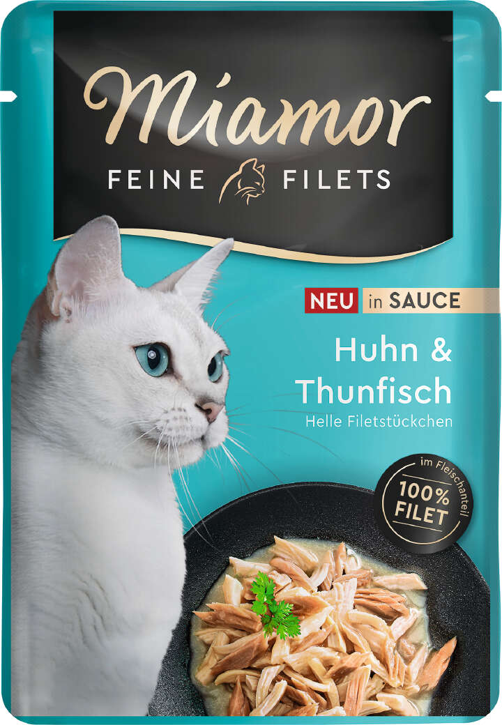 Miamor Katzen-Nassfutter Feine Filets in Sauce Huhn & Thunfisch